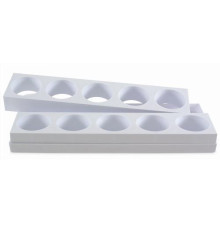 Формы пластик. для пирож. Овал 87х51мм h40мм, 75гр., 10 ячеек, 17х40см MONOP.A002