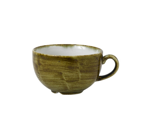 Чашка Cappuccino 340мл Stonecast Plume, цвет Olive PLGRCB281