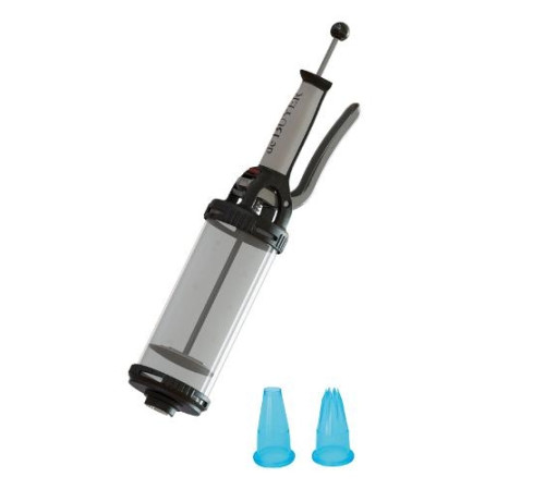 Шприц кондитерский 0,75л, дозирующий, с двумя насадками, п/к