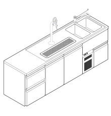 СТАНЦИЯ БАРНАЯ ПИВНАЯ ОХЛАЖДАЕМАЯ APACH CHEF LINE LBBS2579SP5112