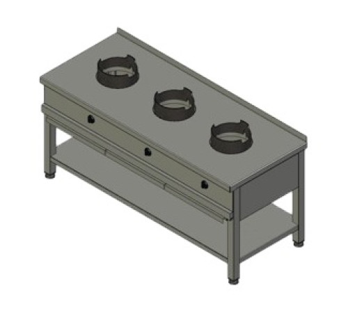 ПЛИТА ГАЗОВАЯ ВУЛКАН-HEIDEBRENNER KSW 03  WOK АРТ.8787