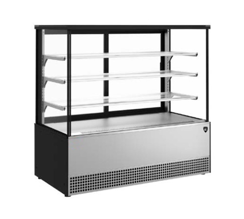 ВИТРИНА КОНДИТЕРСКАЯ KAYMAN KВК-1305М ЛЮКС КВАДРО СЕРЫЙ МАТОВЫЙ