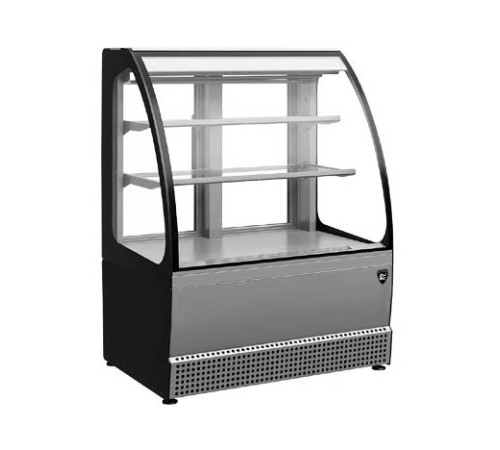 ВИТРИНА КОНДИТЕРСКАЯ KAYMAN KВК-950М СТАТИКА ЛЮКС СЕРЫЙ МАТОВЫЙ