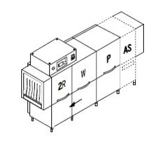 МАШИНА ПОСУДОМОЕЧНАЯ DIHR RX 326 AS DX+DDE+HRP30/ДЕЛЕНИЕ 2 ЧАСТИ