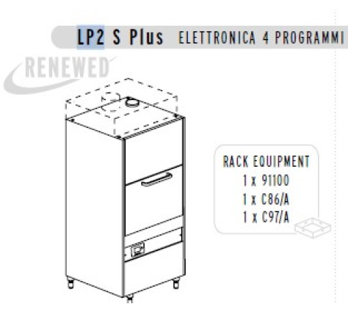 МАШИНА КОТЛОМОЕЧНАЯ DIHR LP2 S PLUS ELETTRONICA+DDE+XP