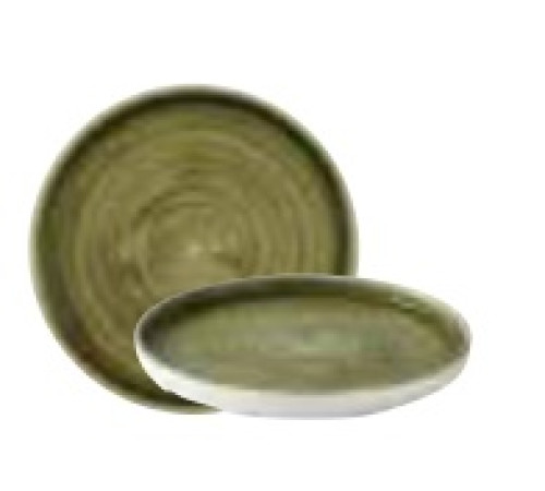 Тарелка мелкая d21см h2см с прямым бортом, Chefs Plate, Stonecast Plume, цвет Olive, PLGRWP211