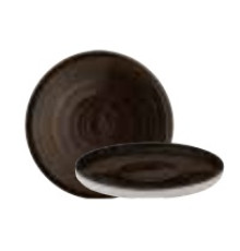 Тарелка мелкая d26см h2см с прямым бортом, Chefs Plate, Stonecast Patina, цвет Iron Black PAIBWP261