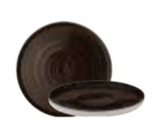 Тарелка мелкая d26см h2см с прямым бортом, Chefs Plate, Stonecast Patina, цвет Iron Black PAIBWP261