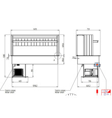 ПРИЛАВОК ХОЛОД. ENOFRIGO DOGE WALL 1400 RF ВСТР. A1DOGEKWRF14P/X ЦВЕТ 608