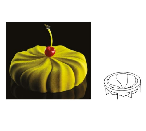 Форма для мороженого/суфле 3D Твистер d180мм h50мм (объем 1л), силикон KE030S