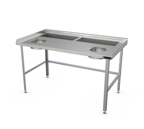 СТОЛ ДЛЯ РАЗДЕЛКИ ОВОЩЕЙ ПРИСТЕННЫЙ KAYMAN СП-656/1508-2-А