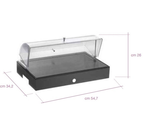 Крышка Roll-Top GN 1/1 53х32,5см, поликарбонат 97150856