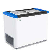 ЛАРЬ МОРОЗИЛЬНЫЙ GELLAR FG 350 С ПРЯМОЕ СТЕКЛО СИНИЙ (ПРОПАН)