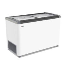 ЛАРЬ МОРОЗИЛЬНЫЙ GELLAR FG 400 С ПРЯМОЕ СТЕКЛО СЕРЫЙ (ПРОПАН)