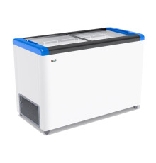 ЛАРЬ МОРОЗИЛЬНЫЙ GELLAR FG 400 С ПРЯМОЕ СТЕКЛО СИНИЙ (ПРОПАН)