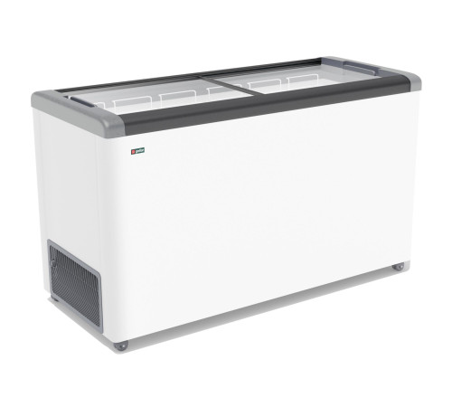 ЛАРЬ МОРОЗИЛЬНЫЙ GELLAR FG 500 С ПРЯМОЕ СТЕКЛО СЕРЫЙ (ПРОПАН)