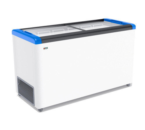 ЛАРЬ МОРОЗИЛЬНЫЙ GELLAR FG 500 С ПРЯМОЕ СТЕКЛО СИНИЙ (ПРОПАН)