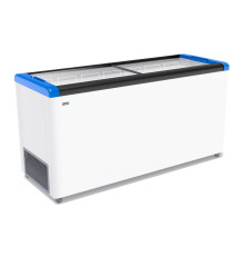 ЛАРЬ МОРОЗИЛЬНЫЙ GELLAR FG 600 С ПРЯМОЕ СТЕКЛО СИНИЙ (ПРОПАН)