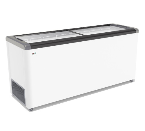 ЛАРЬ МОРОЗИЛЬНЫЙ GELLAR FG 700 С ПРЯМОЕ СТЕКЛО СЕРЫЙ (ПРОПАН)