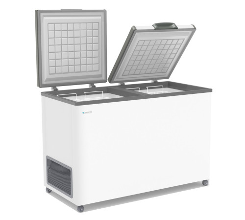 ЛАРЬ МОРОЗИЛЬНЫЙ FROSTOR F 400 SD БЕЛЫЙ (СЕРАЯ РАМКА) STANDART DOUBLE (ПРОПАН)