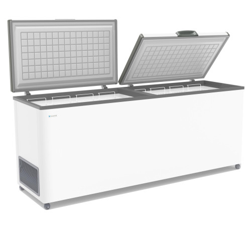 ЛАРЬ МОРОЗИЛЬНЫЙ FROSTOR F 800 SD БЕЛЫЙ (СЕРАЯ РАМКА) STANDART DOUBLE (ПРОПАН)