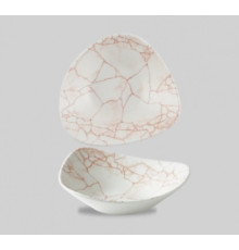 Салатник треугольный 0,60л d23,5см, без борта, цвет Kintsugi Coral, KTAMTRB91