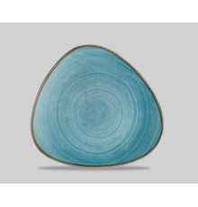 Тарелка мелкая треугольная 26,5см, без борта, Stonecast Raw, цвет Teal SRBETR101