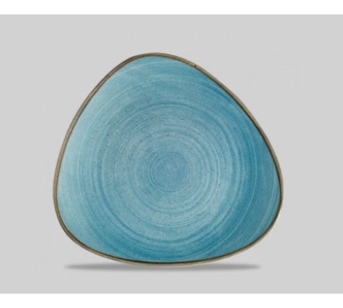 Тарелка мелкая треугольная 26,5см, без борта, Stonecast Raw, цвет Teal SRBETR101