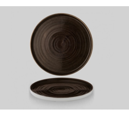 Тарелка мелкая d21см h2см с прямым бортом, Chefs Plate, Stonecast Patina Iron Black PAIBWP211