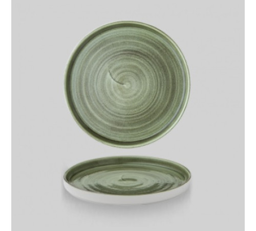 Тарелка мелкая d21см h2см с прямым бортом, Chefs Plate, Stonecast Patina Burnished Green PABGWP211