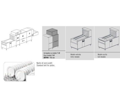 МАШИНА Д/МОЙКИ ЯЩИКОВ DIHR LX 751 DX СПЕЦ.+ПАЛЬЧ.КОНВ.+DDE+DRF99M/ДЕЛЕНИЕ 3 ЧАСТИ