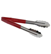 Щипцы универсальные 31,5 см, нерж.сталь, ручка с виниловым покрытием (цвет красный) 3712REU