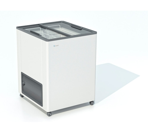 ЛАРЬ МОРОЗИЛЬНЫЙ FROSTOR F 180 С ПРЯМОЕ СТЕКЛО СЕРЫЙ (ПРОПАН)