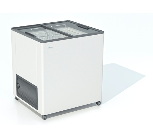 ЛАРЬ МОРОЗИЛЬНЫЙ FROSTOR F 215 С ПРЯМОЕ СТЕКЛО СЕРЫЙ (ПРОПАН)