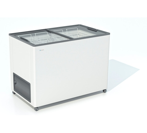 ЛАРЬ МОРОЗИЛЬНЫЙ FROSTOR F 350 С ПРЯМОЕ СТЕКЛО СЕРЫЙ (ПРОПАН)