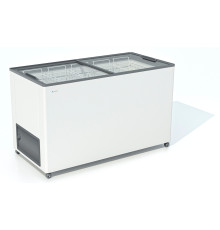 ЛАРЬ МОРОЗИЛЬНЫЙ FROSTOR F 400 С ПРЯМОЕ СТЕКЛО СЕРЫЙ (ПРОПАН)