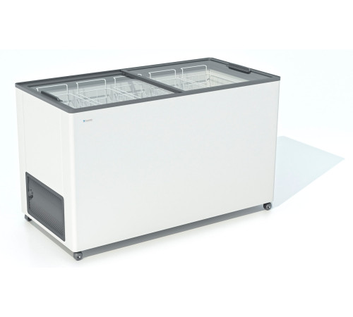 ЛАРЬ МОРОЗИЛЬНЫЙ FROSTOR F 400 С ПРЯМОЕ СТЕКЛО СЕРЫЙ (ПРОПАН)