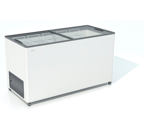 ЛАРЬ МОРОЗИЛЬНЫЙ FROSTOR F 500 С ПРЯМОЕ СТЕКЛО СЕРЫЙ (ПРОПАН)