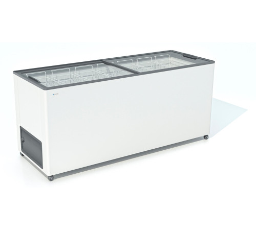 ЛАРЬ МОРОЗИЛЬНЫЙ FROSTOR F 600 С ПРЯМОЕ СТЕКЛО СЕРЫЙ (ПРОПАН)