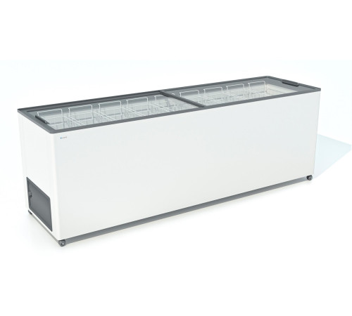 ЛАРЬ МОРОЗИЛЬНЫЙ FROSTOR F 800 С ПРЯМОЕ СТЕКЛО СЕРЫЙ (ПРОПАН)