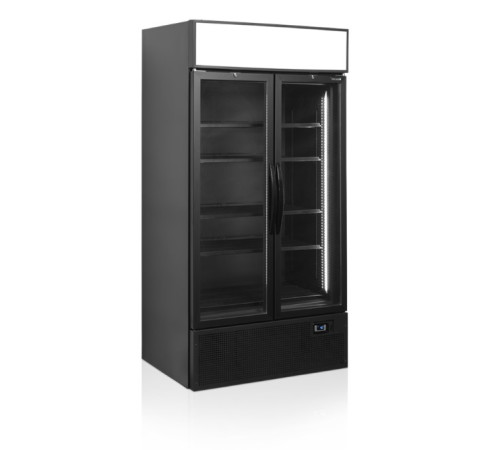 ШКАФ ХОЛОДИЛЬНЫЙ СО СТЕКЛОМ TEFCOLD FSC1000H BLACK