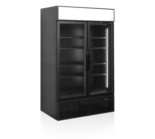 ШКАФ ХОЛОДИЛЬНЫЙ СО СТЕКЛОМ TEFCOLD FSC1200H BLACK