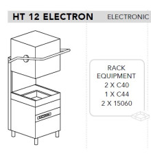 МАШИНА ПОСУДОМОЕЧНАЯ DIHR HT 12 ELECTRON СПЕЦ. НОЖКИ МОРСКАЯ ВЕРСИЯ 380В/3Ф/50ГЦ БЕЗ НЕЙТРАЛИ