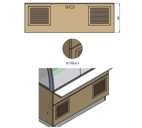 ПАНЕЛЬ ПЕРЕДНЯЯ НИЖНЯЯ ENOFRIGO METAL FRONTAL PANEL PRV.101-22 МЕТАЛЛИЧЕСКАЯ СПЕЦ.