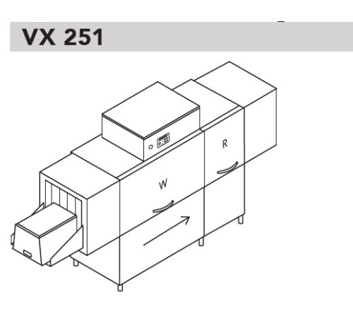 МАШИНА Д/МОЙКИ ЯЩИКОВ DIHR VX 251 DX+DDE+XP