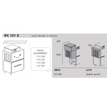 МАШИНА ПОСУДОМОЕЧНАЯ DIHR RX 101 E SX+DDE+DR24+LC73+XP