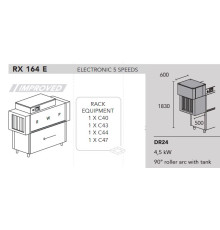 МАШИНА ПОСУДОМОЕЧНАЯ DIHR RX 164 E DX+DR24+DDE+XP