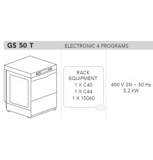 МАШИНА ПОСУДОМОЕЧНАЯ DIHR GS 50 T+DDE+XP+PS