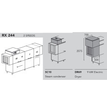 МАШИНА ПОСУДОМОЕЧНАЯ DIHR RX 244 SX+DDE+DR69+SC10