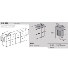 МАШИНА ПОСУДОМОЕЧНАЯ DIHR RX 356 DX+DDE+HR20+DR69